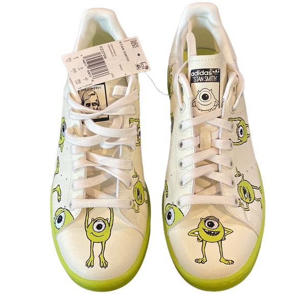 Adidas Stan Smith Originals Monsters Inc Mike Wazowski Disney Primegreen 8.5 9.5 - Picture 2 of 16